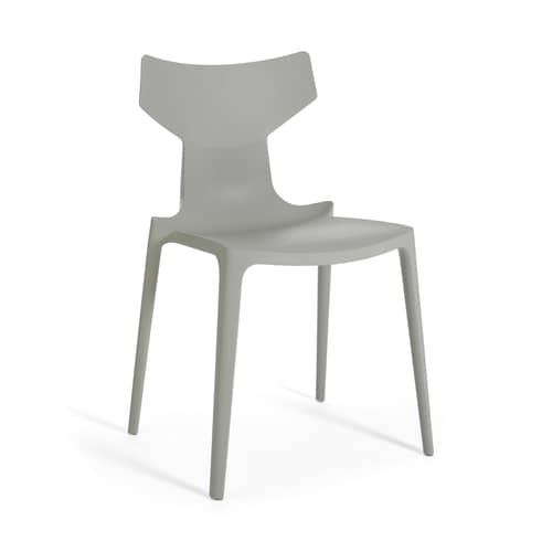 Stapelbarer Stuhl Re-Chair plastikmaterial grau / Recyceltes Material - Kartell - Grau - Recyceltes thermoplast. Technopolymer