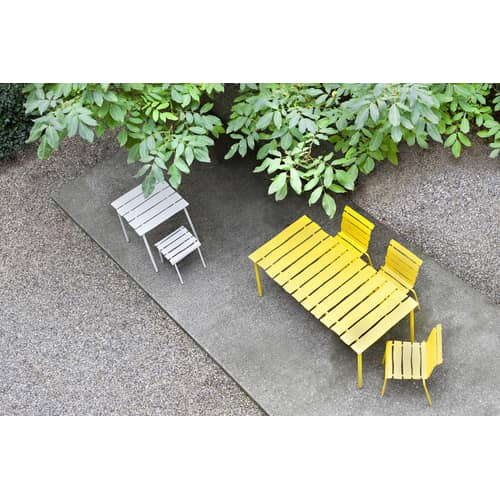 Table rectangulaire Aligned métal jaune / By Maarten Baas - 170 x 85 cm / Aluminium - valerie objects - Jaune - Aluminium thermolaqué