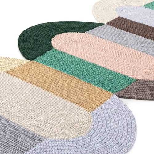 Tapis The Crochet Collection Trio / 180 x 300 cm - Crochet - Gan - Multicolore - Laine