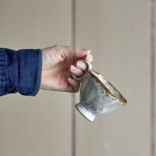 Tasse Imogen céramique vert / Ø 8,5 x H 7 cm - 175 ml - Bloomingville - Vert - Grès émaillé