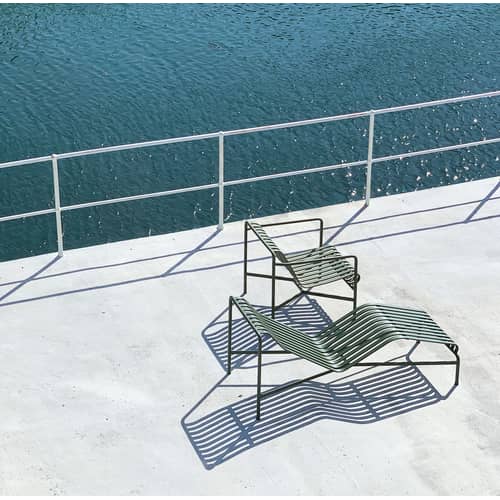 Transat fixe Palissade métal vert / Bouroullec, 2016 - Hay - Transat / Vert Olive - Acier revêtement poudre
