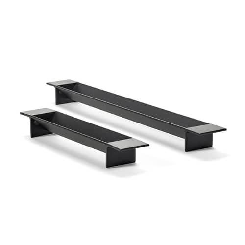 L-Tray Small Tray metal black / La Fruit basket - L 39 cm - Serax - Black & White - Steel