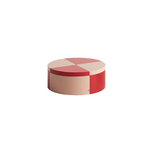 Vorratsdose Tin Round metall rot / Ø 19,8 x H 7,3 cm - Hay - Rot & Rosa - Weißblech
