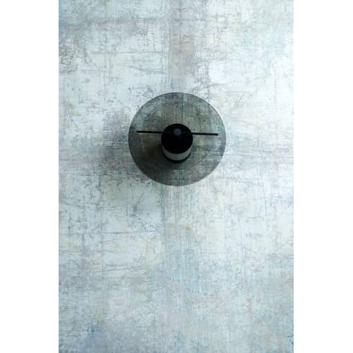 Delumina LED Wall light glass grey black / Glass - Ø 25 cm / Adjustable intensity & colour - DCW éditions - Transparent smoke / Opaque black - Glass, Steel