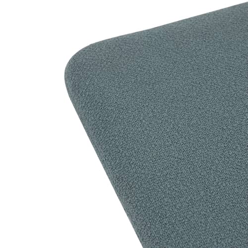Accessorio  tessuto blu / Cuscino per sgabello Curva - 27,5 x 32 cm - AYTM - Ricci blu - Schiuma di poliuretano, Tessuto bouclé