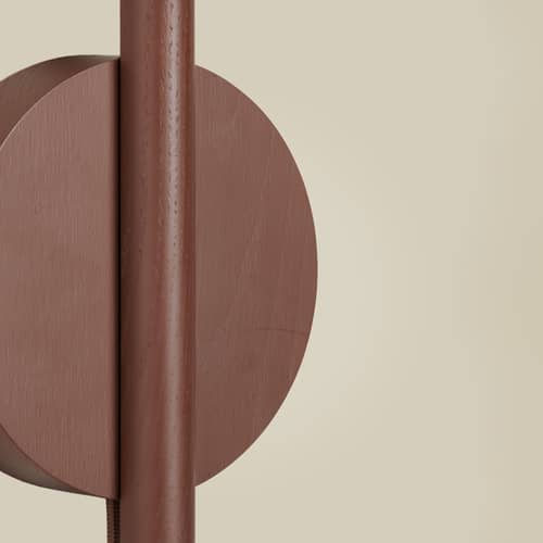 Applique con presa Okinawa LED legno marrone / 1 diffusore regolabile - GOOD&MOJO - Marrone - Frassino