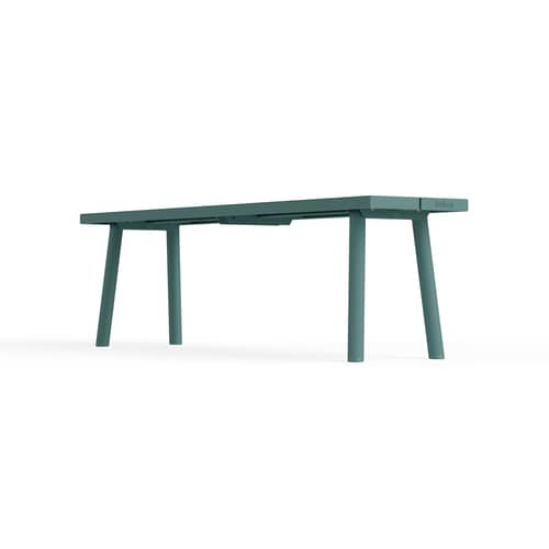 Banc Fred\'s métal vert / L 160 cm - 3 places - Fatboy - Sauge foncé - Aluminium