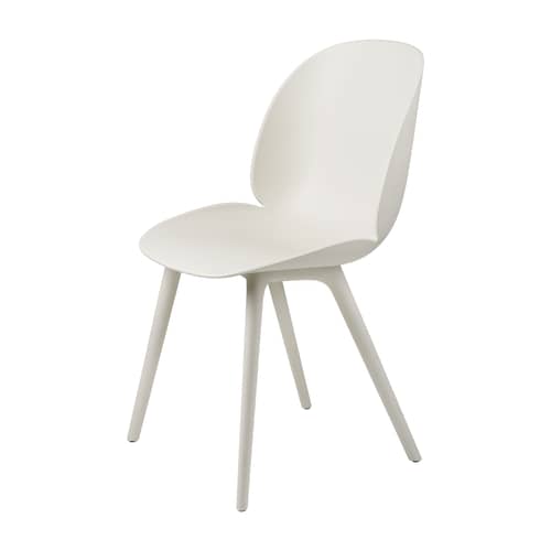 Beetle OUTDOOR Chair plastic material white / Polypropylene - Gubi - Alabaster white - Polypropylene