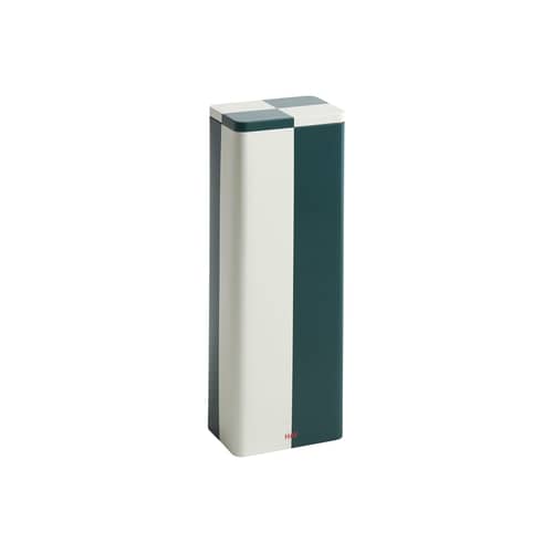 Contenitore ermetico Tin Slim metallo verde / 10,8 x 7,8 x H 29,5 cm - Hay - Verde e Bianco - Ferro bianco