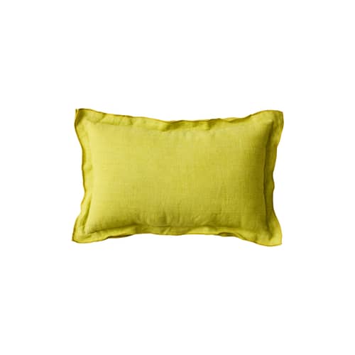 Cuscino  tessuto giallo / 50 x 30 cm - Lino - HK LIVING - Citronella - Espanso, Lino