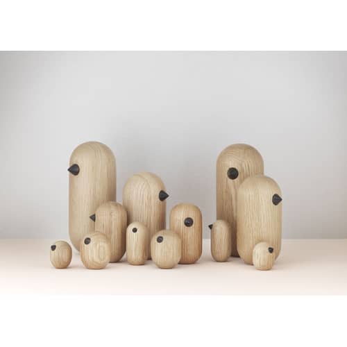 Figurine Little Bird bois naturel / H 10 x Ø 5,2 cm - Normann Copenhagen - Chêne - Chêne massif tourné