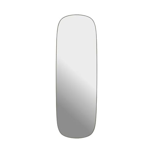 Miroir mural Framed XL métal beige / 150 x 50 cm - Muuto - Taupe - Acier thermolaqué, Verre