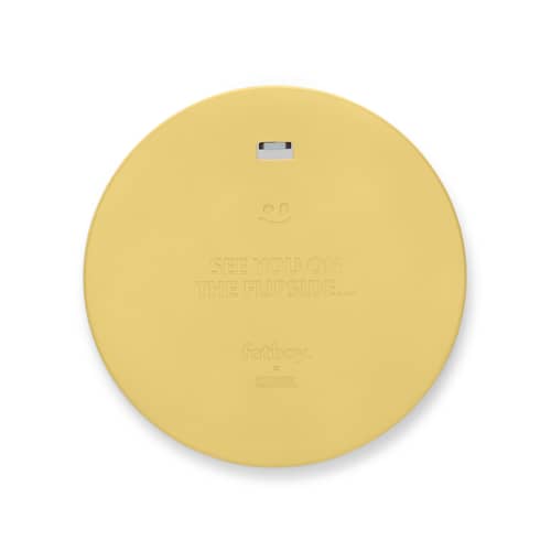 Miroir mural Mirage jaune Halo / Verre coloré - Ø 60 cm - Fatboy - Jaune doux - Polyuréthane, Verre coloré