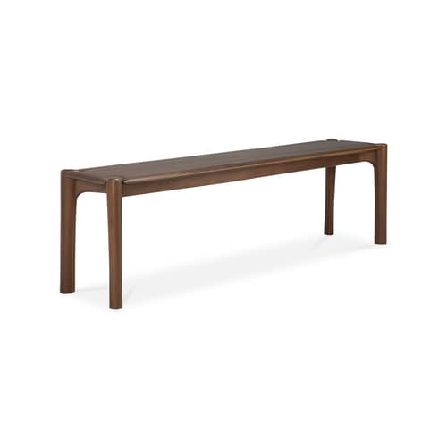 Panchina PI legno naturale / L 166 cm - Teak massello - Ethnicraft - L 166 cm / Teak marrone - Teak massello verniciato