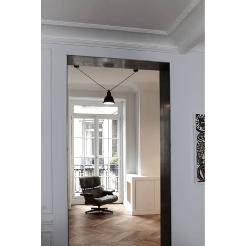 Acrobate N°326 Pendant glass white / Lampes Gras - 6 glass shades Ø 25 cm - DCW éditions - White - Glass