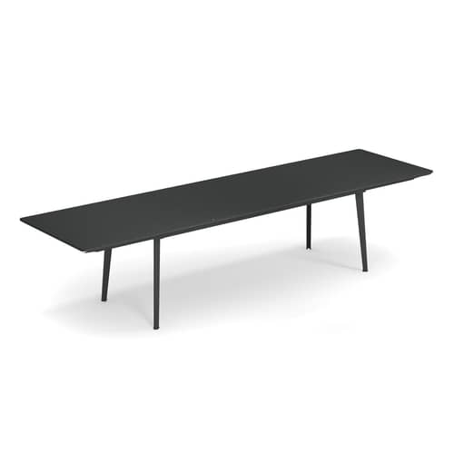 Ausziehtisch Plus4 metall / Stahl - 220 bis 330 cm - Emu - Antikeisen - gefirnister Stahl
