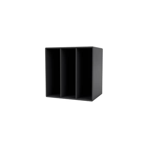 Rangement mural Montana Mini 1104 bois gris / 3 diviseurs - 35 x 35 x P 25 cm - MONTANA - Anthracite 04 - MDF laqué