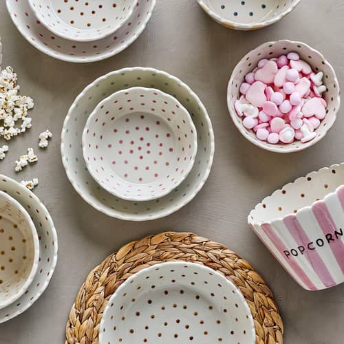 Chip - Pop Corn Salad bowl ceramic pink / Ø 17.5 x H 13.5 cm - Bloomingville - Pop Corn / Pink / Ø 17.5 x H 13.5 cm - Sandstone