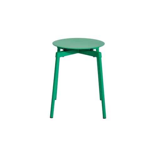 Fromme Stackable stool metal green / Aluminium - Petite Friture - Mint green - Aluminium