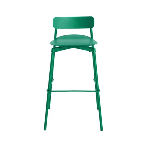 Tabouret haut empilable Fromme / H 75 cm - Aluminium - Petite Friture - Vert menthe - Aluminium