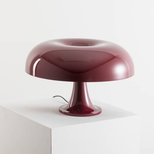Tischleuchte Nesso plastikmaterial rot / Neuauflage 1967 – Ø 54 cm - Artemide - Ruby - Technoplymer
