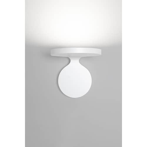 Wandleuchte Rea Large LED metall weiß / L 17 cm - Artemide - Weiß - klarlackbeschichtetes Aluminium