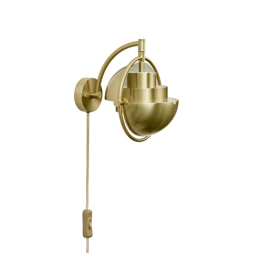 Applique avec prise Multi-Lite métal / Modulable & orientable - Louis Weisdorf, 1972 - Gubi - Laiton - Métal