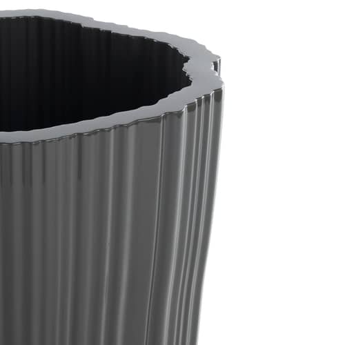 Cache-pot Corteza Small plastique gris / 50 x 53 cm x H 56 cm - Kartell - Anthracite - Polyéthylène recyclé
