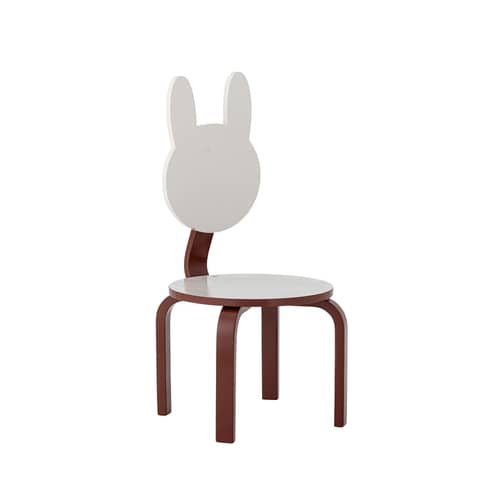 Liova Children\'s chair wood red - Bloomingville - Brick red / white - MDF, Plywood