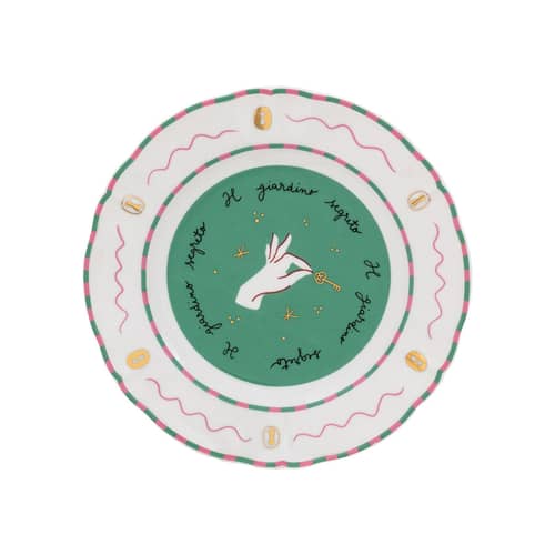Dessertteller Il frutto della passione - Hand keramik grün / Ø 20,5 cm - Bitossi Home - Hand / Grün - Porzellan