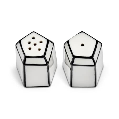 Ensemble salière et poivrière Carte Blanche céramique blanc - Serax - Blanc & noir - Porcelaine