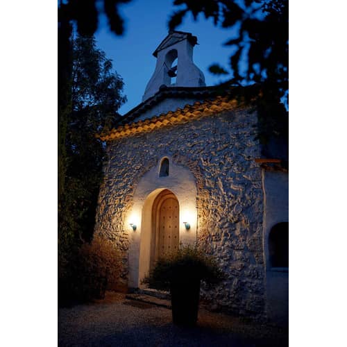 Outdoor-Wandleuchte Mooon! LED metall glas blau / Kugel aus Glas - Ø 15 cm - Bluetooth - Fermob - Acapulcoblau - Aluminium, Glas