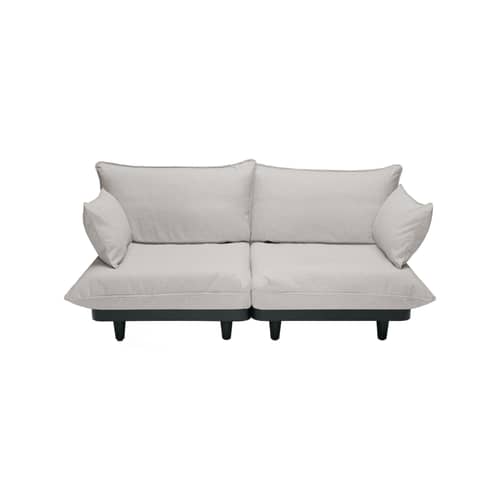 Divano da giardino a 2 posti Paletti Lounge tessuto beige / L 190 cm - Fatboy - Beige Mist - Acciaio, Polietilene riciclato, Schiuma di poliestere, Tessuto Olefina
