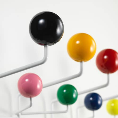 Portemanteau mural Hang it all multicolore / Eames (1953) - Vitra - Multicolore - Acier, Bois massif