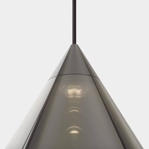 Sospensione Flare Top LED vetro argento - Tom Dixon - Home / Argento a specchio - Vetro borosilicato