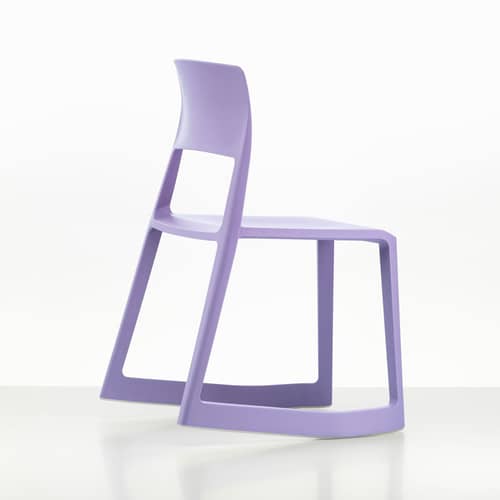 Tip Ton RE Stacking chair plastic material purple / Recycled - Tilting & ergonomic - Vitra - Light Lavander - Recycled polypropylene