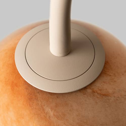 Stehleuchte Tivoli stein beige - It\'s about Romi - Sand - Glas, Stahl, Travertin