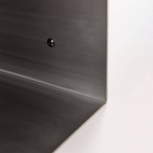 Table de chevet murale Steel métal argent / L 40 cm - NOBODINOZ - Acier brossé - Acier brossé