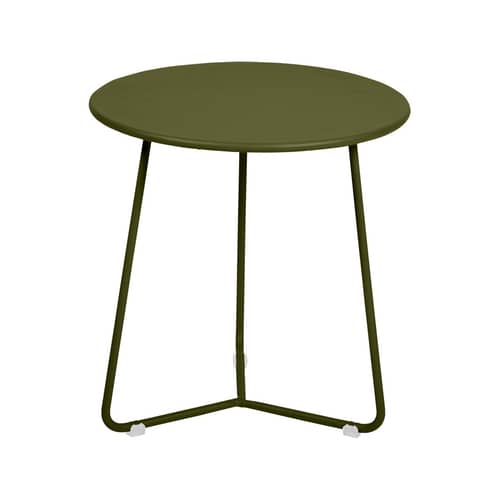 Tavolino d\'appoggio Cocotte metallo verde / Ø 34 x H 36 cm - Fermob - Pesto - Acciaio verniciato