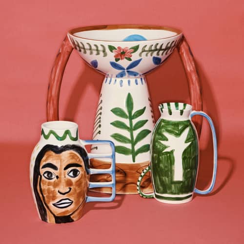 Vase Pijuayo céramique multicolore / Large - 34.5x 24.5 x H 39 cm - Serax - Multicolore - Grès émaillé