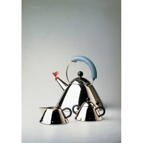 Wasserkessel Tea Rex metall schwarz / 30-Jahre-Jubiläumsedition - Alessi - Griff schwarz  / Verschluss (Drache) kupferfaben - Plastik, rostfreier Stahl
