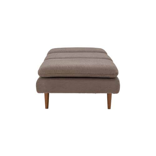 Sofa Pione textil braun / 198 x 77 cm – Schlingenpol - Bloomingville - Taupe Braun (Schlingenpol) - Gummibaum-Holz, Schaumstoff, Schlingenpol