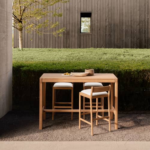 Accessoire / Coussin assise pour tabouret de bar Jack Outdoor - Ethnicraft - Blanc cassé - Mousse, Tissu polypropylène