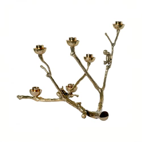 Twiggy Candelabra metal gold / L 30 x H 30 cm - Pols Potten - Gold - Metal