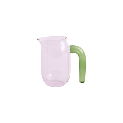 Jug Small Carafe glass pink / Ø 10 x H 16 cm - 950 ml - Hay - Pink - Borosilicated glass