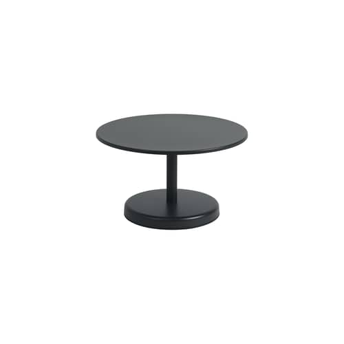 Couchtisch Linear metall schwarz / Ø 70 x H 40 cm - Muuto - Schwarz - Stahl