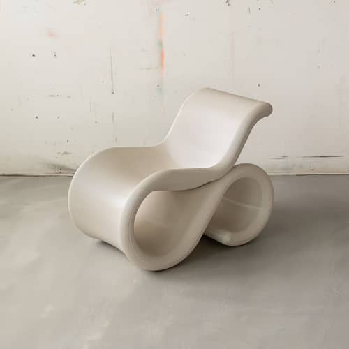 Fauteuil Éclair Chair beige - CRÈME ATELIER - Crème - PETG recyclé