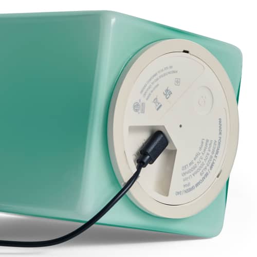 Lampe extérieur sans fil rechargeable Parade verre vert / H 24 cm - Hay - Vert pâle - Verre soufflé à la main