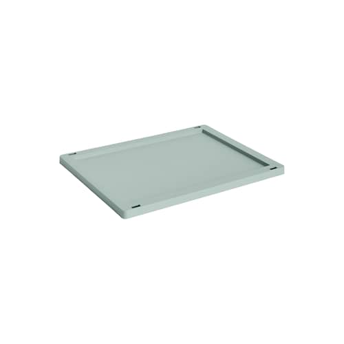  Lid plastic material green / For Basket Colour Crate Medium 27 x 35 cm - Hay - Sage green - Recycled polypropylene