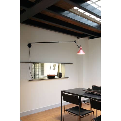 Applique N°213 métal noir / Bras téléscopique - Lampe Gras - DCW éditions - Noir mat - Acier